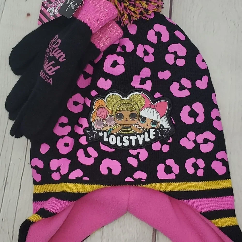 BERKSHIRE Little Girls LOL Surprise Hat & Gloves Set